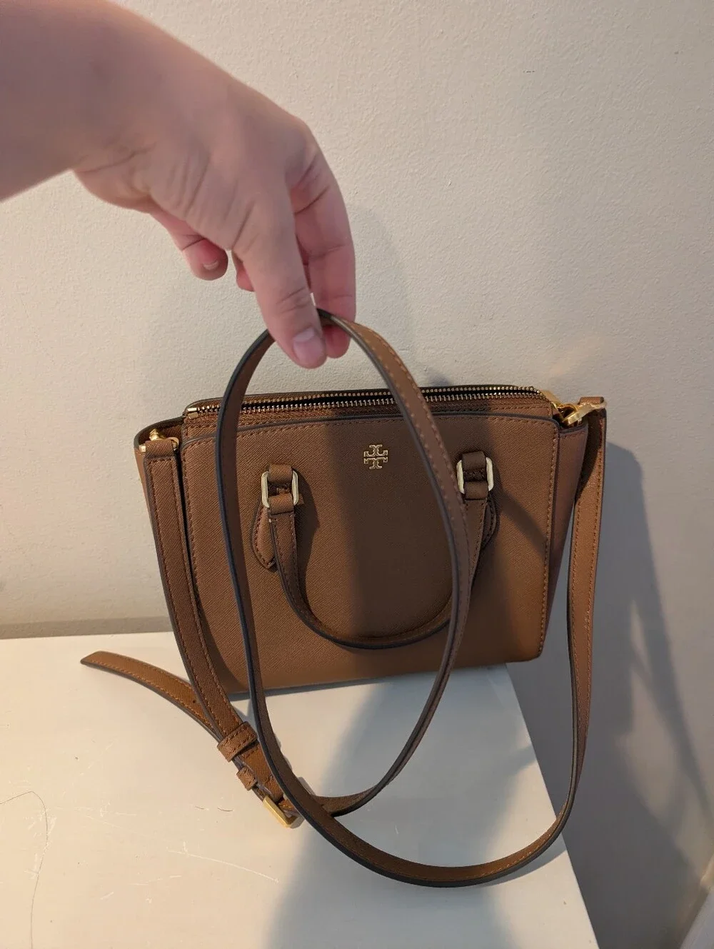 Tory Burch Emerson Mini Top Zip Tote Crossbody Bag